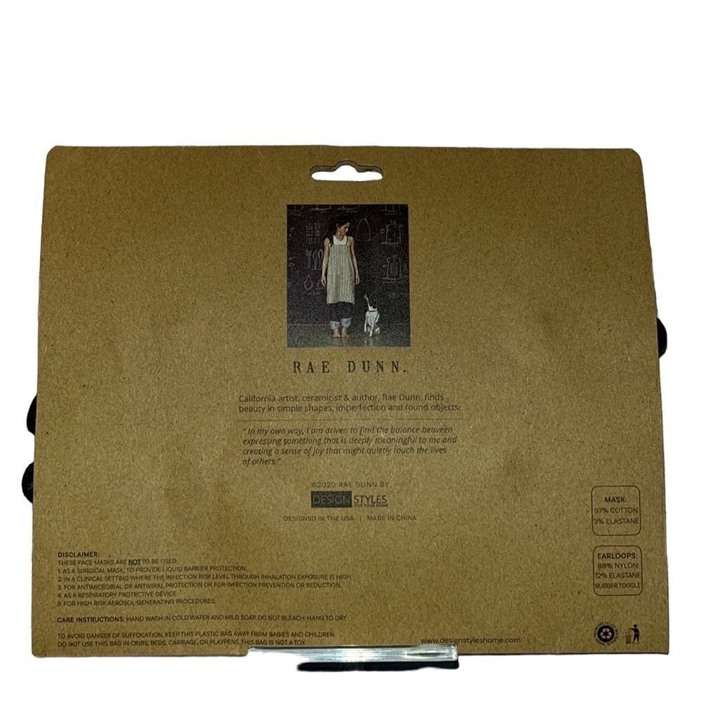 Rae Dunn Reusable Face Masks- Set of 2 - Picture 5 of 5